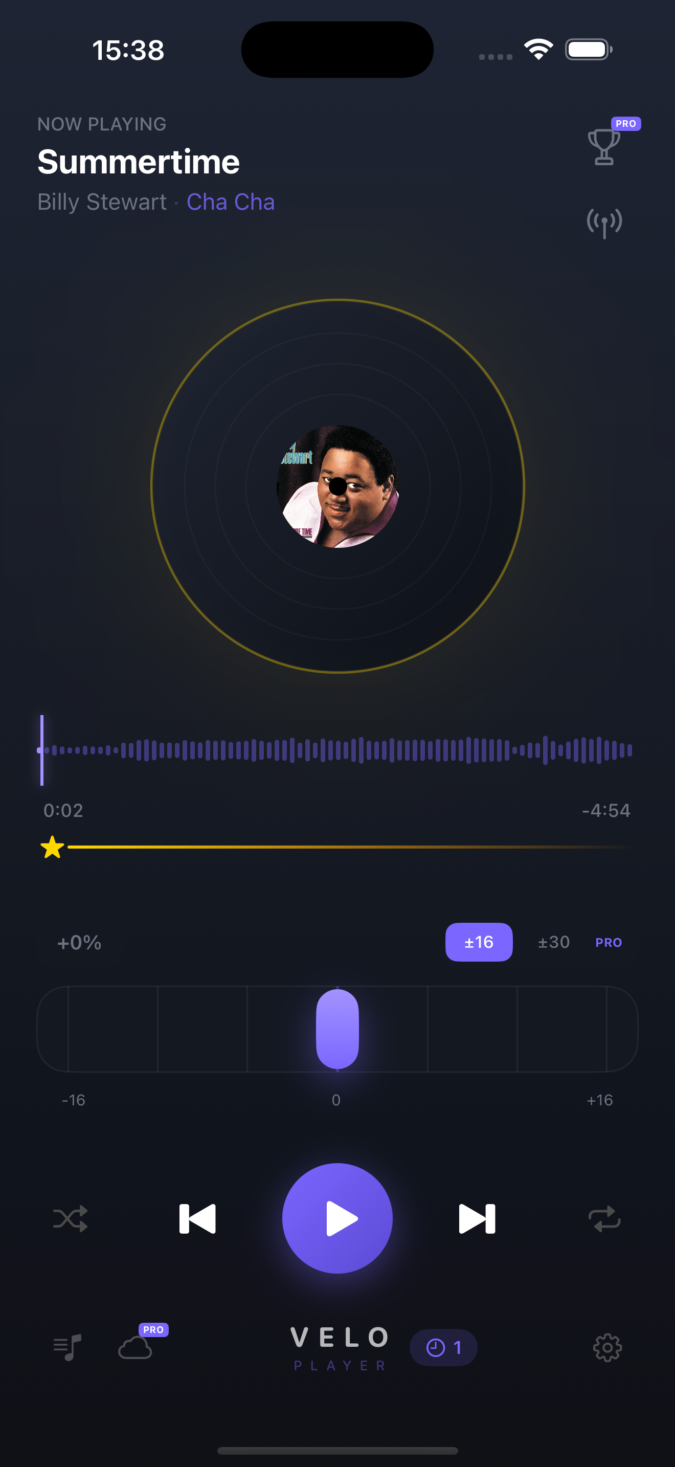 VELO Player NowPlaying View